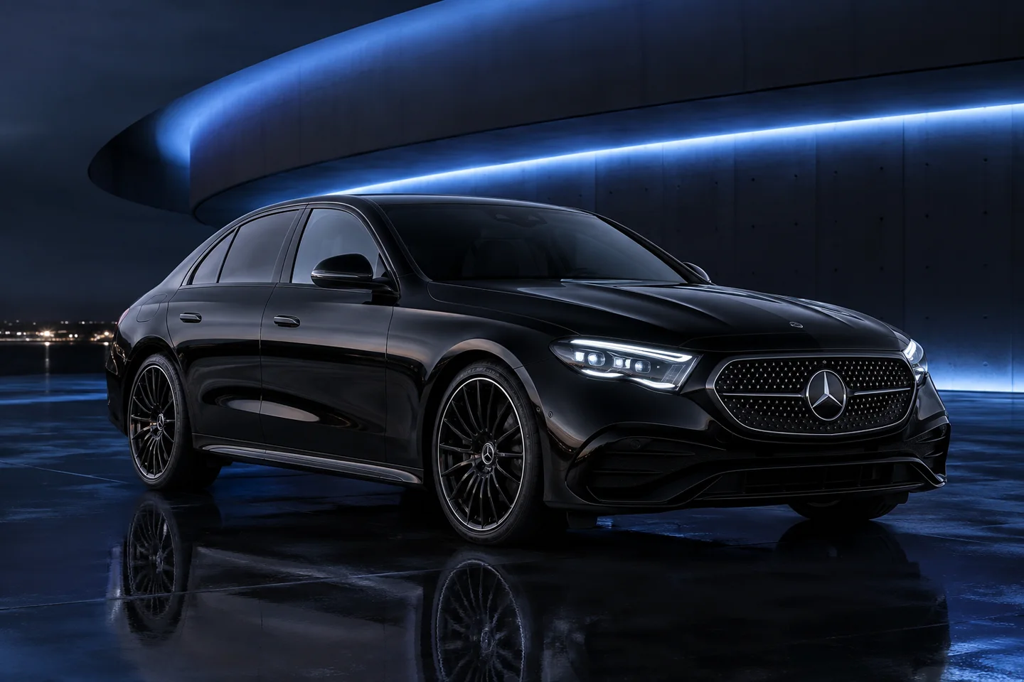 Mercedes-Benz E-Class — business chauffeur car of the SIMPLE fleet in Budapest